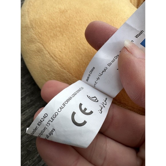 Lego Land California Large Plush Donut Orange Sprinkle Stuffed Toy Souvenir 15" - Picture 9 of 10